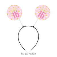 12 Pack Bulk Sweet 16 Boppers Headband Birthday Accessory