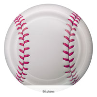 96 Pack Bulk 9 inch Baseball Party Plates Set of 8 Sports-Themed Dinnerware