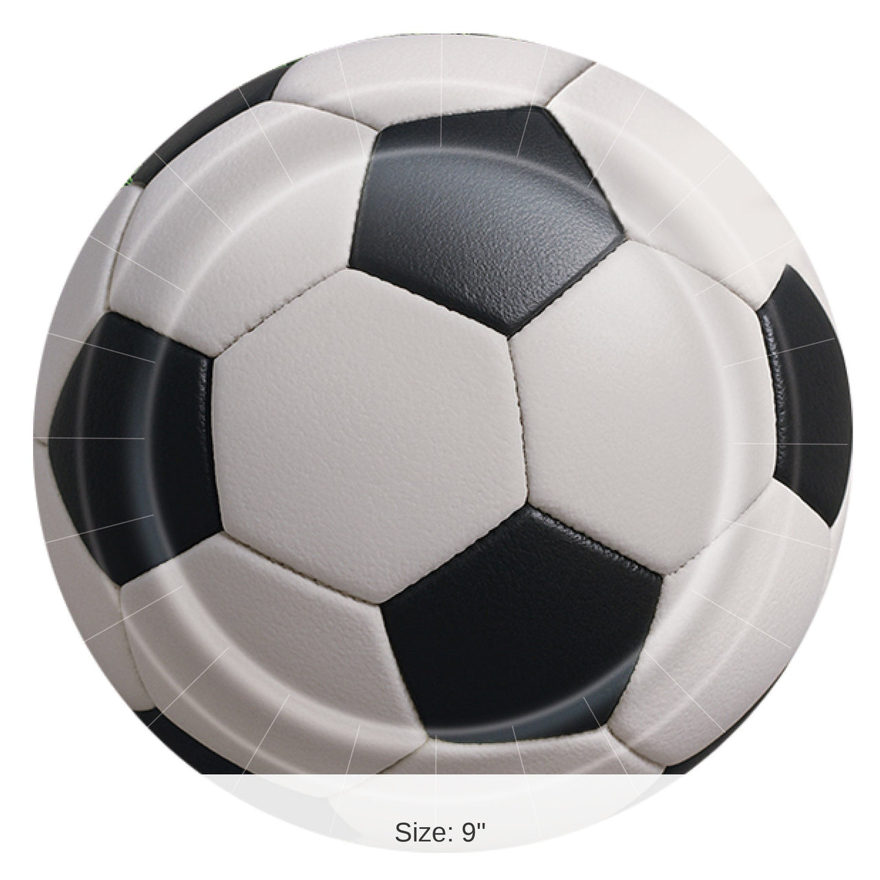 96 Pack Bulk Soccer Party Plates 9 Inch Dinner Plates