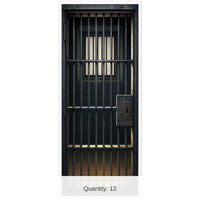 12 Pack Bulk Jail Cell Door Cover All-Weather Western Halloween Decor