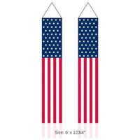 12 Pack Bulk Stars & Stripes Patriotic Door Panel Set Indoor/Outdoor