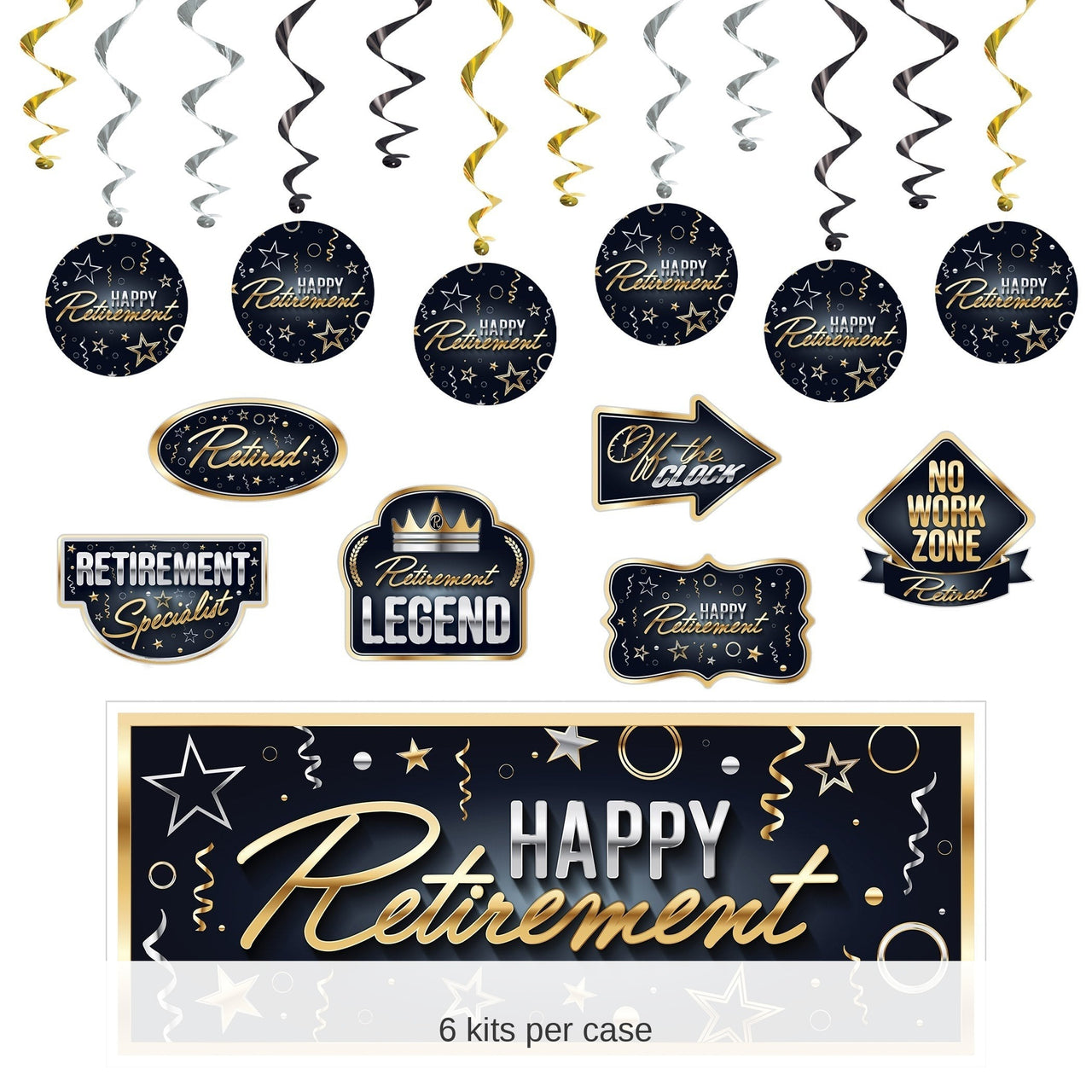 6 Pack Bulk Retirement Party Kit Perfect Send-Off