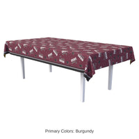 12 Pack Bulk Congrats Grad Burgundy Plastic Tablecover 54 inch x 108 inch