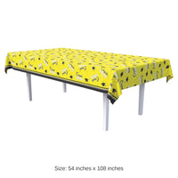 12 Pack Bulk Congrats Grad Yellow Plastic Tablecover 54 inch x 108 inch