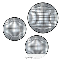 12 Pack Bulk Disco Ball Wall Decorations 70s Party Decor