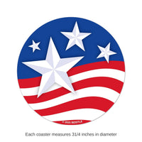 96 Pack Bulk Stars & Stripes Patriotic Coasters Tableware