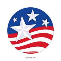 96 Pack Bulk Stars & Stripes Patriotic Coasters Tableware