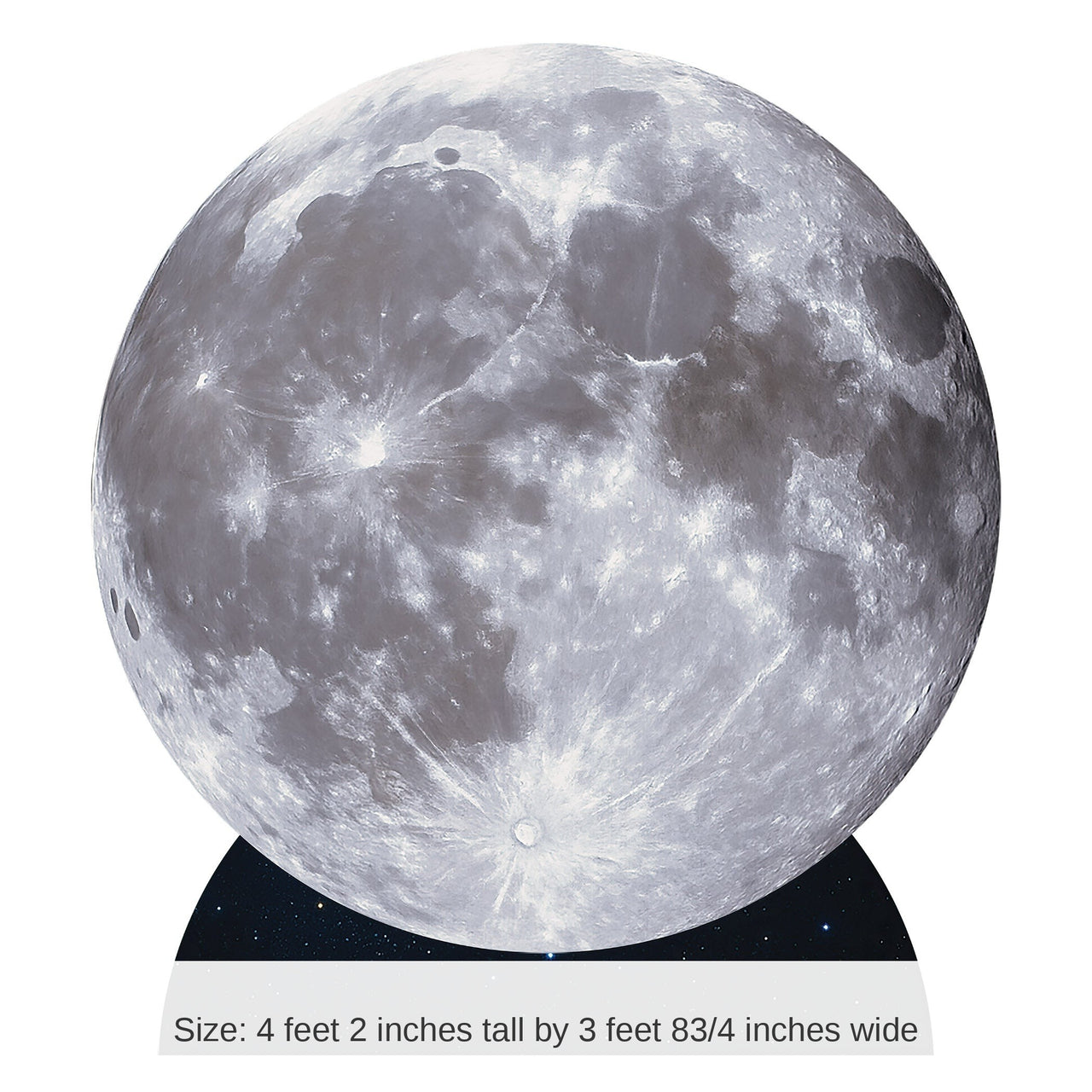 4 Pack Bulk Moon Stand-Up Prop 4ft Tall Space Decoration