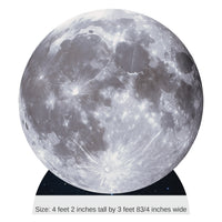 4 Pack Bulk Moon Stand-Up Prop 4ft Tall Space Decoration