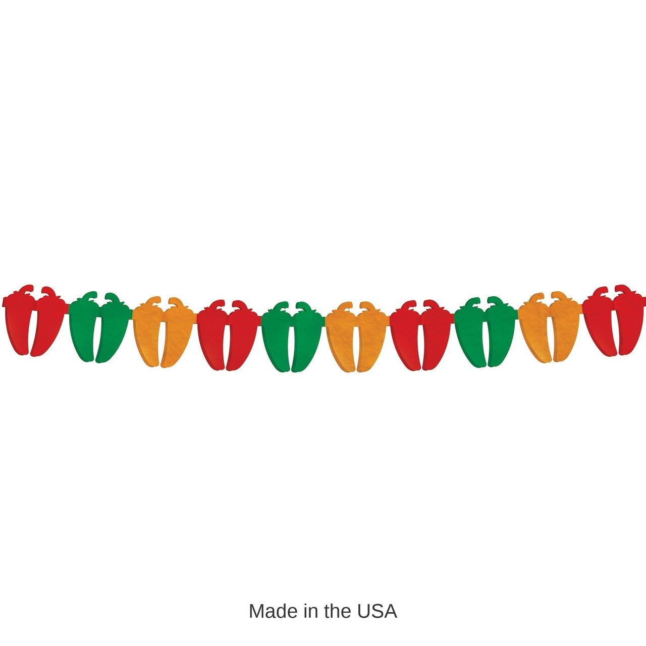 12 Pack Bulk Fiesta Chili Pepper Garland 12ft Tissue Decoration