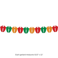 12 Pack Bulk Fiesta Chili Pepper Garland 12ft Tissue Decoration