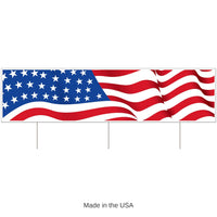 6 Pack Bulk Jumbo American Flag Yard Sign All-Weather Patriotic Decor