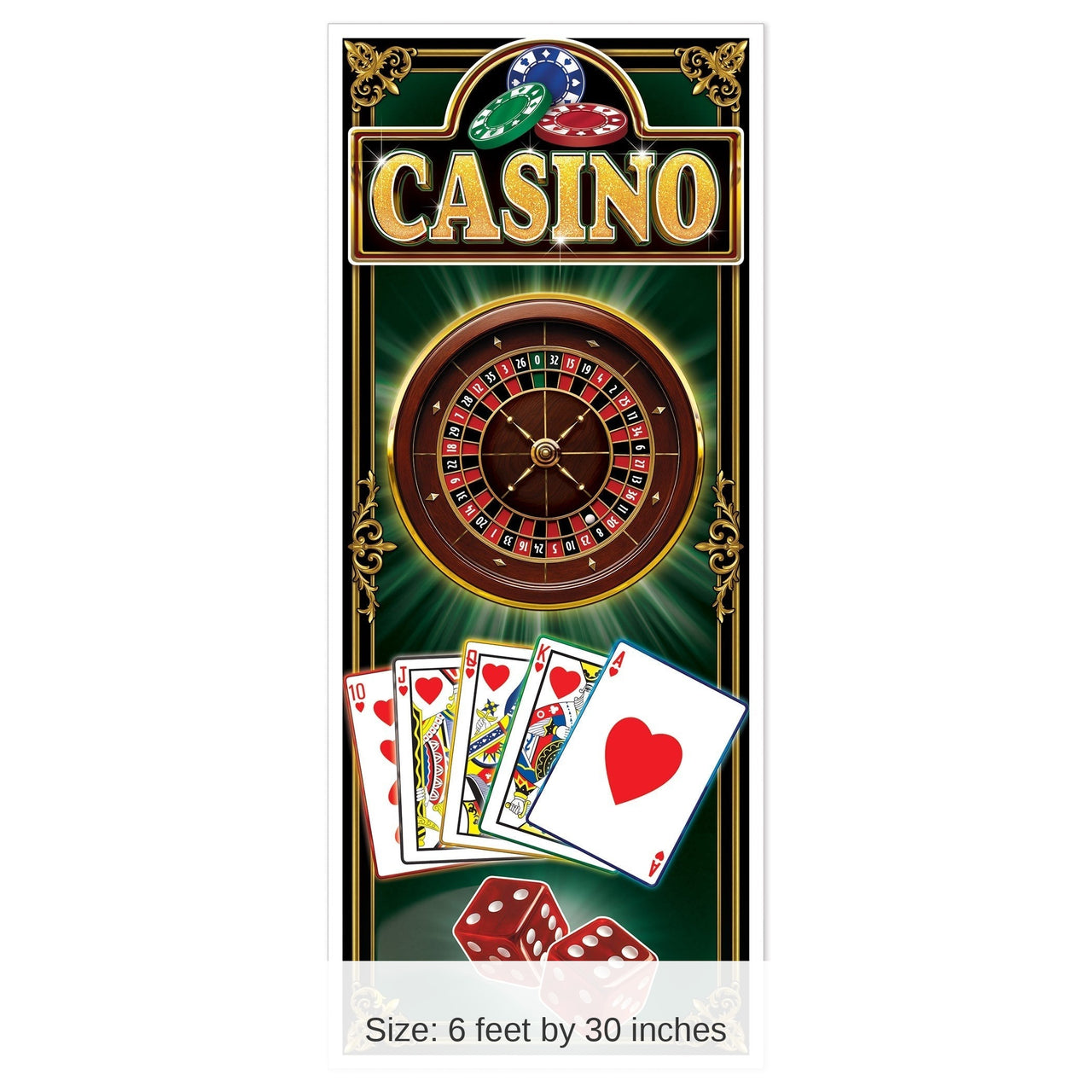 12 Pack Bulk Casino High Roller All-Weather Door Cover 6ft x 30in