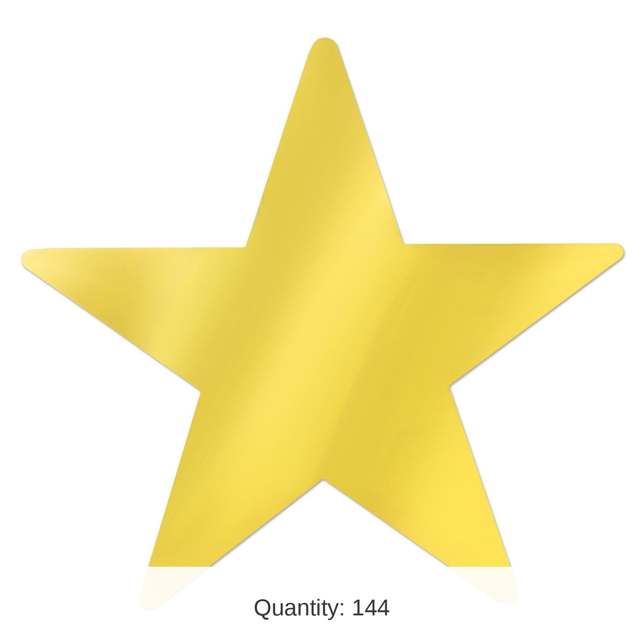 144 Pack Bulk Metallic Star Party Cutouts gold