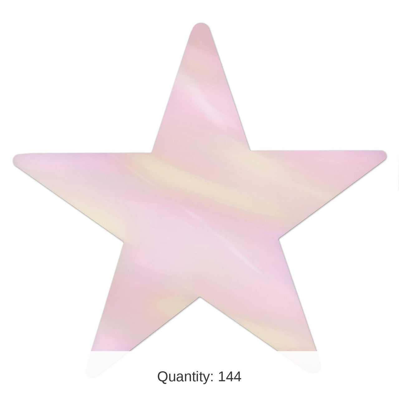 144 Pack Bulk Metallic Star Party Cutouts opalescent