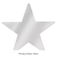 144 Pack Bulk Metallic Star Party Cutouts silver