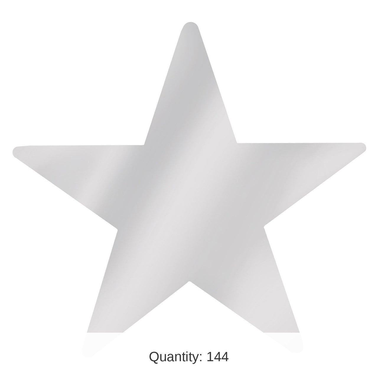 144 Pack Bulk Metallic Star Party Cutouts silver