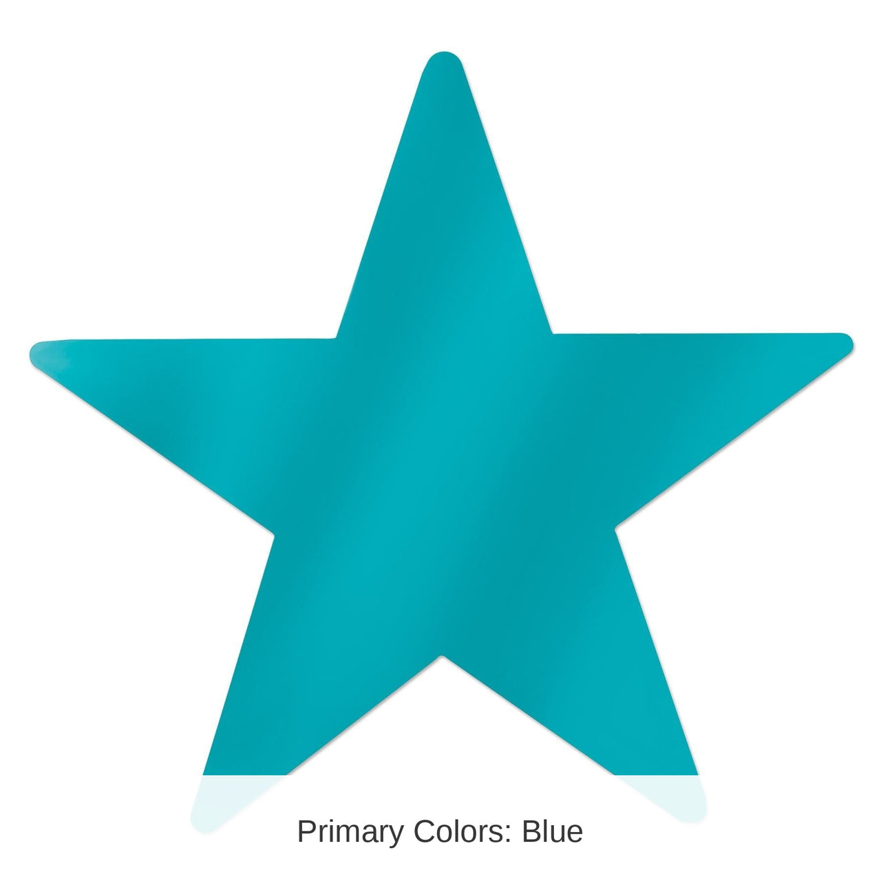 144 Pack Bulk Metallic Star Party Cutouts turquoise
