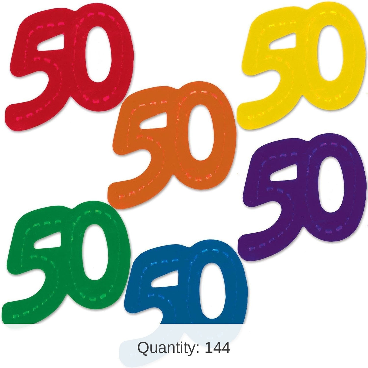 144 Piece Bulk Jumbo 50th Birthday Confetti