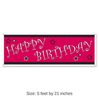 12 Pack Bulk Happy Birthday Party Sign Banner