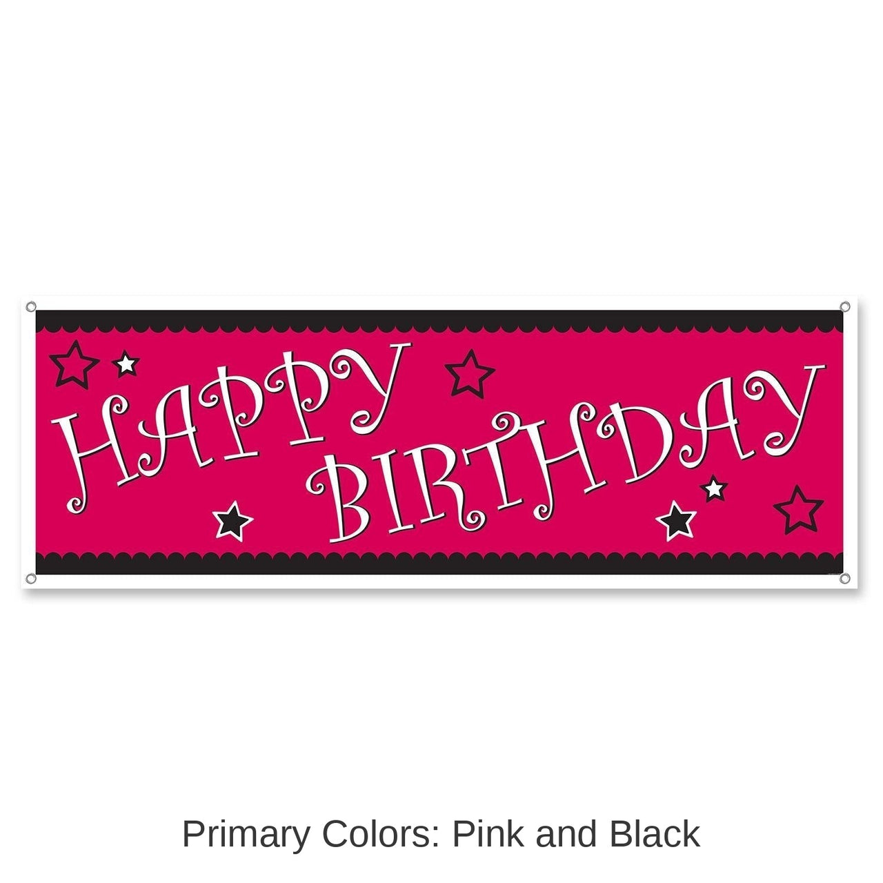 12 Pack Bulk Happy Birthday Party Sign Banner