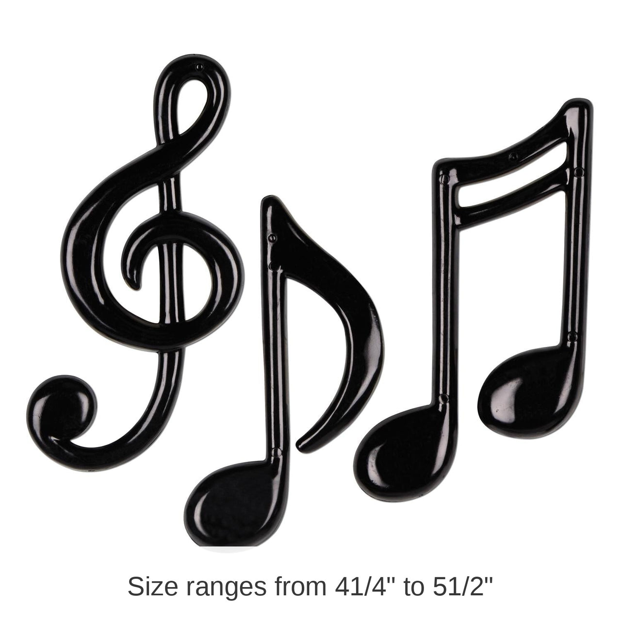 36 Piece Bulk Molded Plastic Musical Party Notes