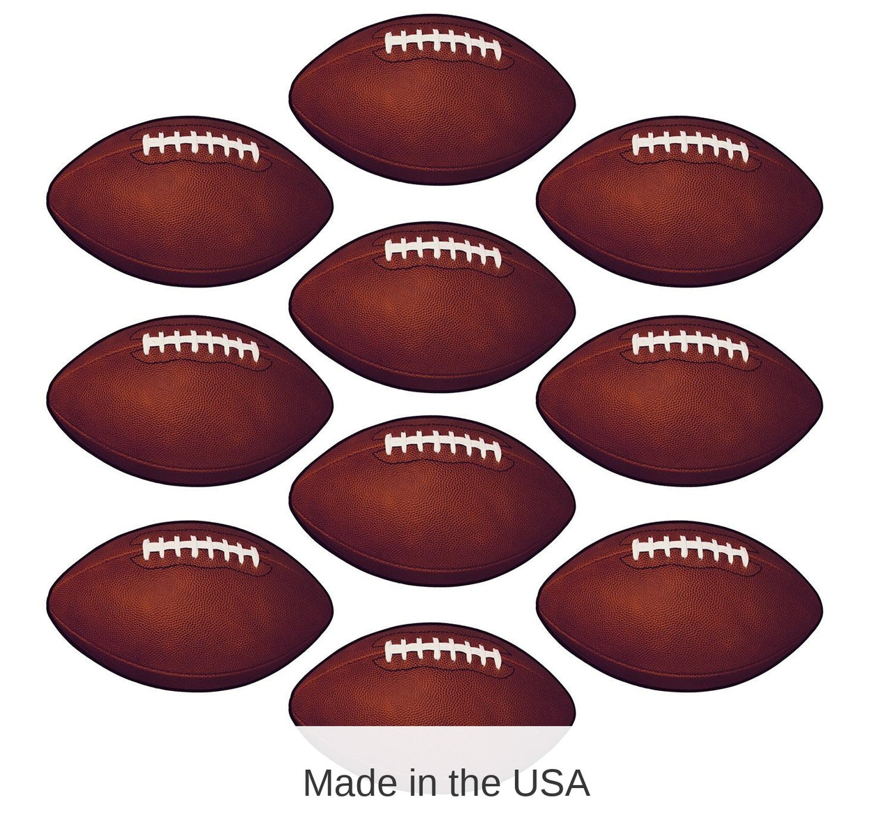 240 Pack Bulk Mini Football Party Cutouts