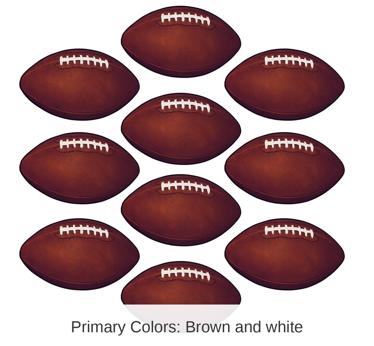 240 Pack Bulk Mini Football Party Cutouts