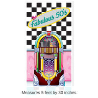 12 Pack Bulk The Fabulous 50's Party Door Cover