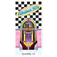 12 Pack Bulk The Fabulous 50's Party Door Cover