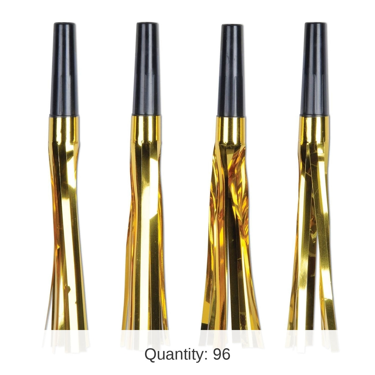 96 Pack Bulk New Year's Eve Squawkers black/gold
