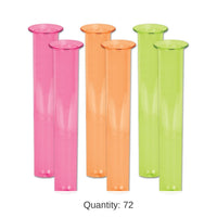 72 Pack Beistle Luau Party Neon Test Tube Shot Glasses