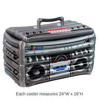 6 Pack Bulk Inflatable Boom Box Party Cooler