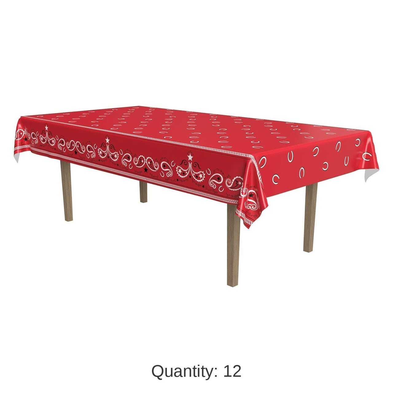 12 Pack Bulk Western Party Tablecover