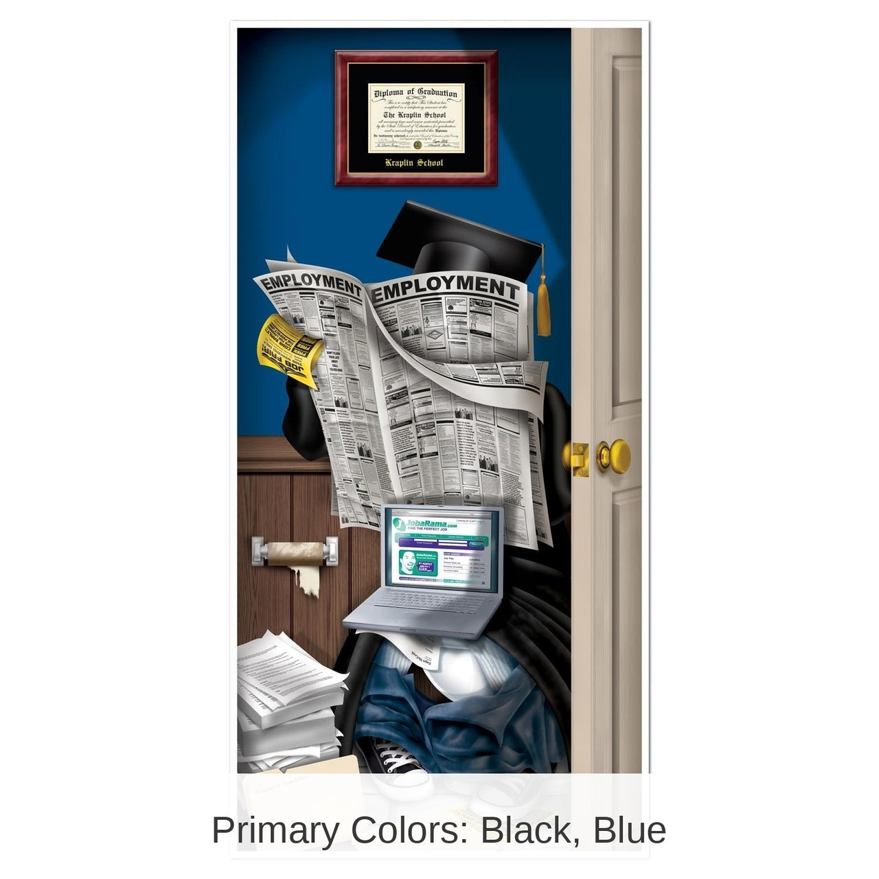 12 Pack Bulk Graduate Restroom Door Cover