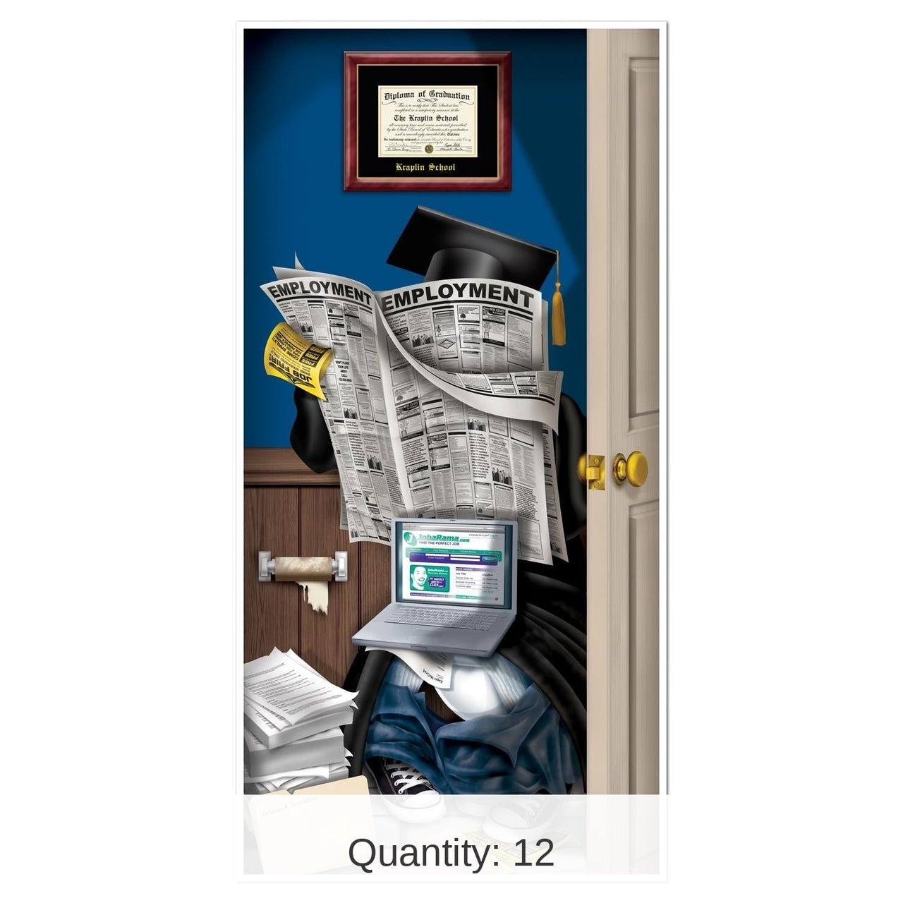 12 Pack Bulk Graduate Restroom Door Cover