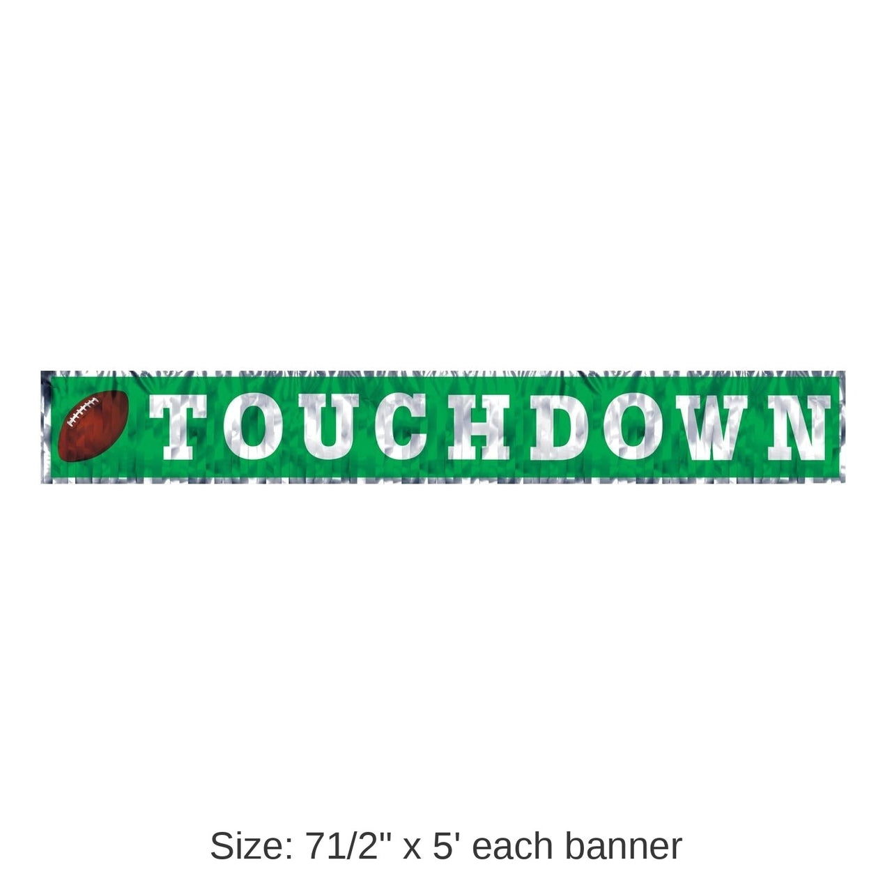 12 Pack Bulk Metallic Touchdown Party Fringe Banner