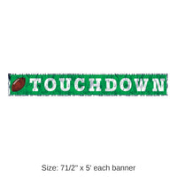 12 Pack Bulk Metallic Touchdown Party Fringe Banner