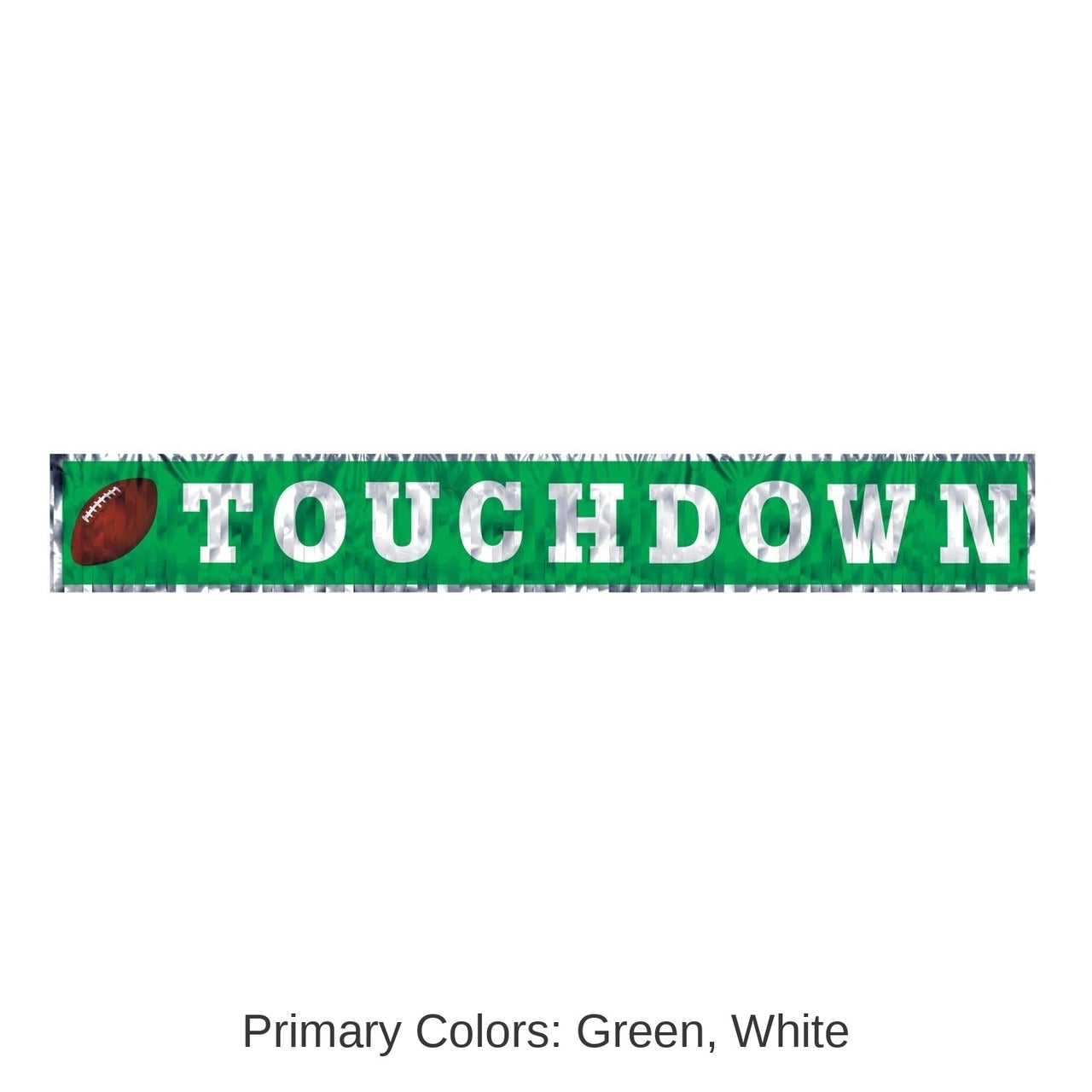 12 Pack Bulk Metallic Touchdown Party Fringe Banner