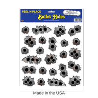 288 Piece Bulk Bullet Holes Party Peel 'N Place Clings