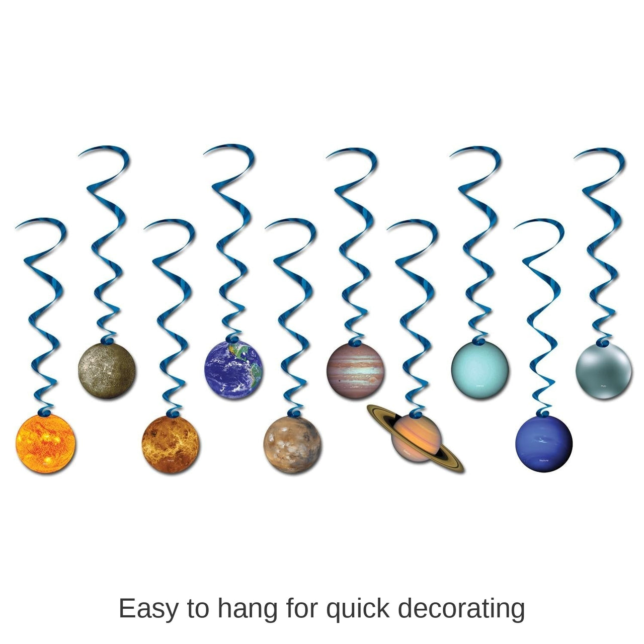 60 Piece Bulk Solar System Party Whirls