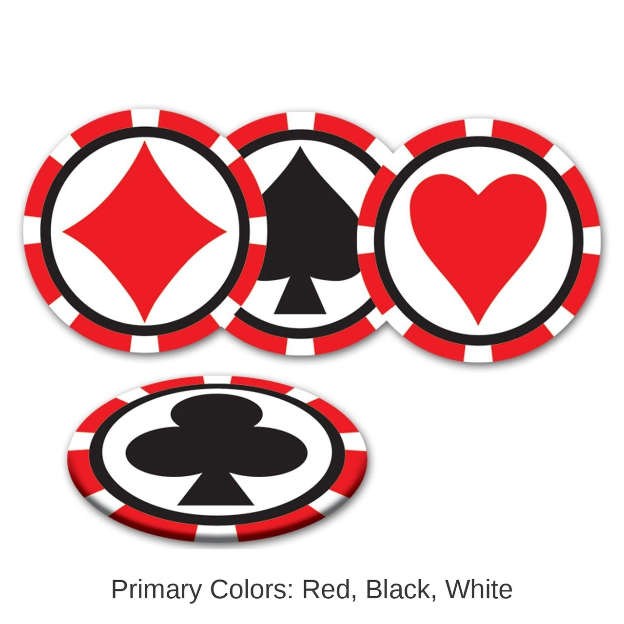 96 Pack Bulk Casino Party Coasters