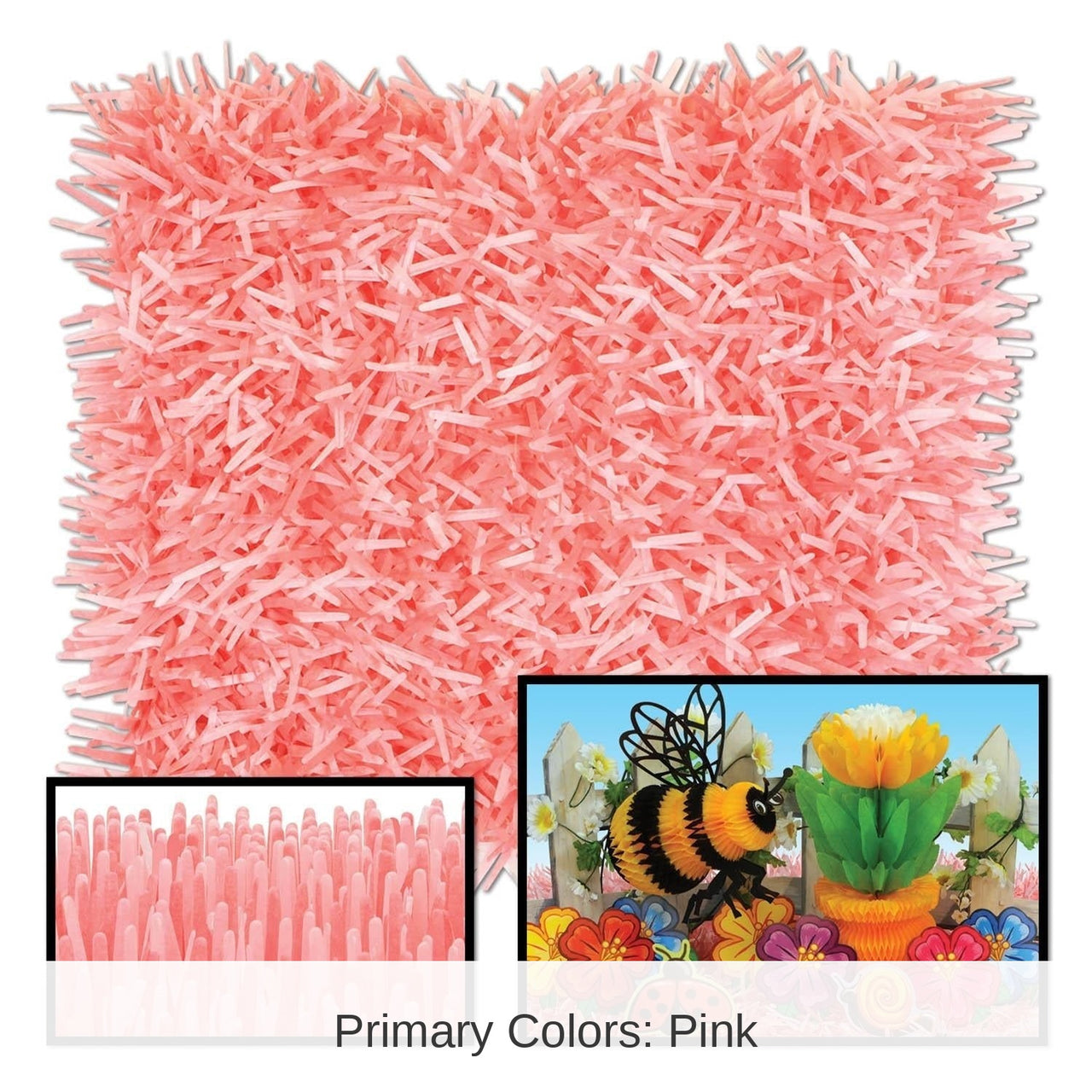 24 Pack Bulk Packaged Fringed Party Tissue Mats - dusty rose/pink