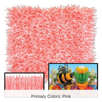 24 Pack Bulk Packaged Fringed Party Tissue Mats - dusty rose/pink