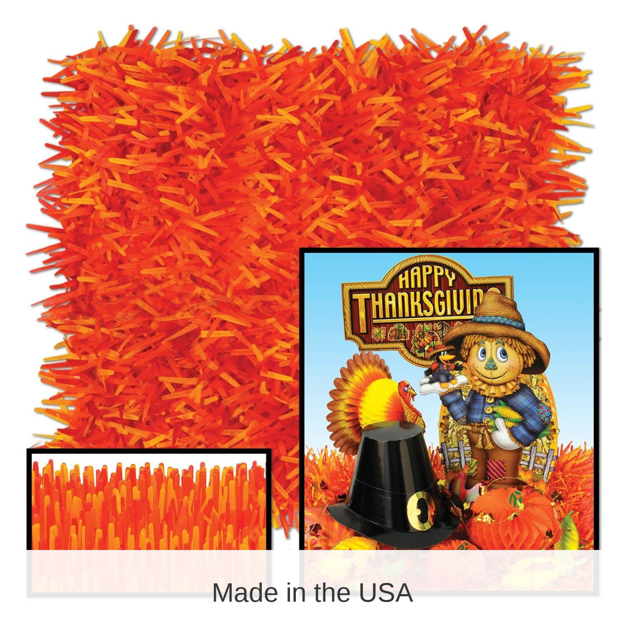 24 Pack Bulk Packaged Fringed Tissue Party Mats - golden-yellow - orange - red