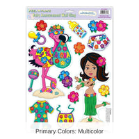168 Piece Bulk Hula Baby Peel 'N Place Clings