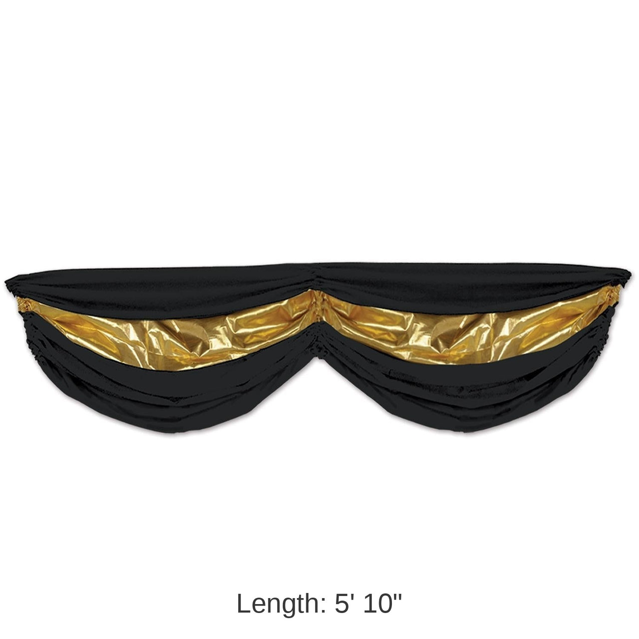 6 Pack Bulk Black/Gold Fabric Party Bunting