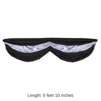 6 Pack Bulk Black/Silver Party Fabric Bunting