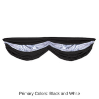 6 Pack Bulk Black/Silver Party Fabric Bunting