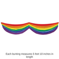 6 Pack Bulk Rainbow Fabric Party Bunting